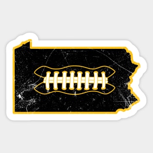 PA Football - White/Black/Gold Sticker